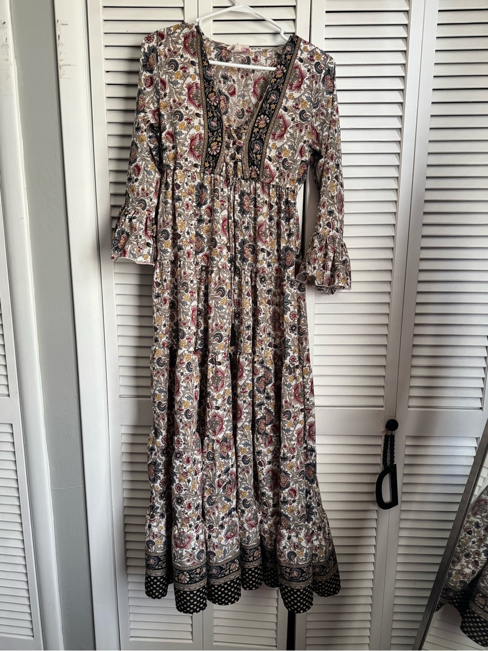 BOEMO Anthropologie Floral Paisley Tiered
Bohemian Festival Maxi Dress